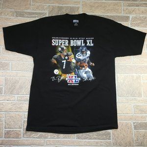 Vintage 2006 Steelers vs Seahawks Super Bowl XL Reebok Cotton Shirt Men's Large